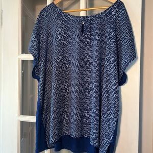 32. PTP 28 In Every Story Polka Dot Blue Shirt